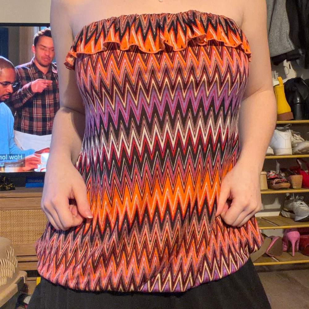 Vibrant Zigzag Blouse